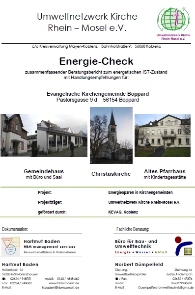 Beispiel Deckblatt des Energieberichts
